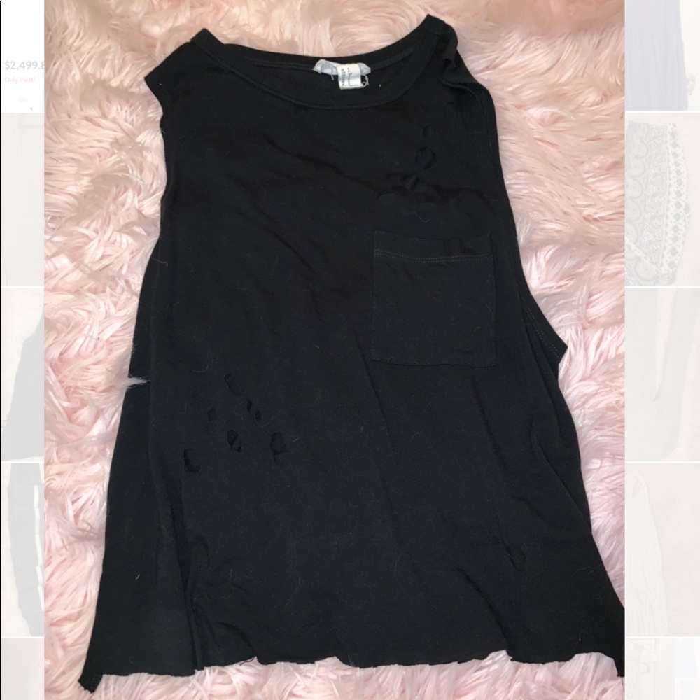 Distressed tank top
